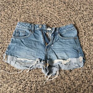 PacSun Light Blue Distressed Denim Cutoff Shorts
